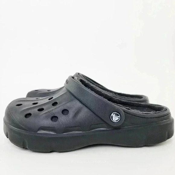 Crocs Dasher Classic Fur Lined Slingback Clog Sandals - 11 - Picture 6 of 8